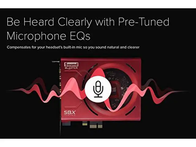 Alt view image 5 of 5 - Creative Sound Blaster Z SE Internal PCI-e Gaming Sound Card and DAC, 24-bit / 192 kHz, 116 dB SNR, ASIO, 600? Headphones Amp, Mic EQ, Discrete 5.1 / Virtual 7.1, Supports Dolby Digita (70SB150000004)
