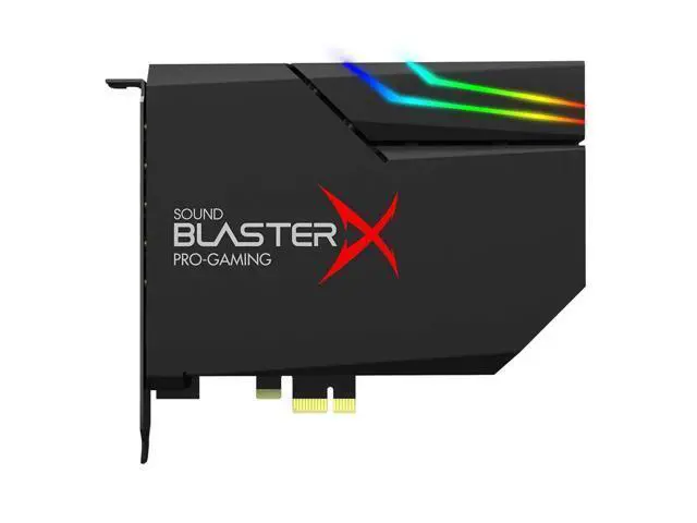 Alt view image 6 of 7 - Creative Sound BlasterX AE-5 Plus SABRE32-class Hi-res 32-bit/384 kHz PCIe Gaming Sound Card and DAC with Dolby Digital and DTS, Xamp Discrete Headphone Bi-amp, Up to 122dB SNR, RGB Li (70SB174000003)