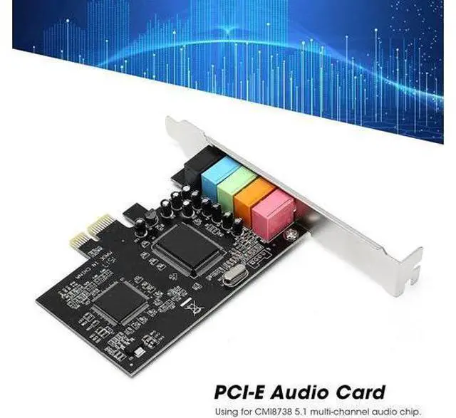 Alt view image 3 of 7 - PCIe Sound Card, Sound Card 6 Channels Stereo Desktop Audio Signal Conversion Hardware with Driver CD for Windows 7/Vista/XP 32/64bit