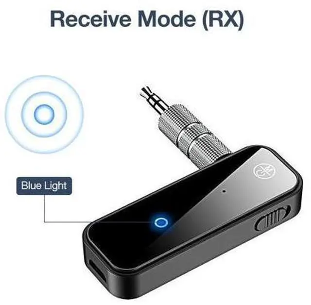 Alt view image 3 of 7 - USB Wireless Bluetooth 5.0 Transmitter Receiver 2in1 Audio Adapter 3.5mm Aux Car