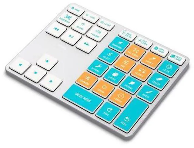 Main image of JCPAL ProGuide Wireless Keyboard for Procreate - Bluetooth Rechargeable Macro Pad Mini Keyboard for iPad Procreate with 35 Color-Coded Buttons