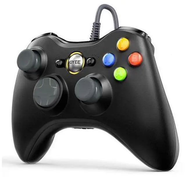 Alt view image 2 of 7 - VOYEE PC Controller, Wired Controller Compatible with Microsoft Xbox 360 & Slim/PC Windows 10/8/7, with Upgraded Joystick, Double Shock | Enhanced (Gray)