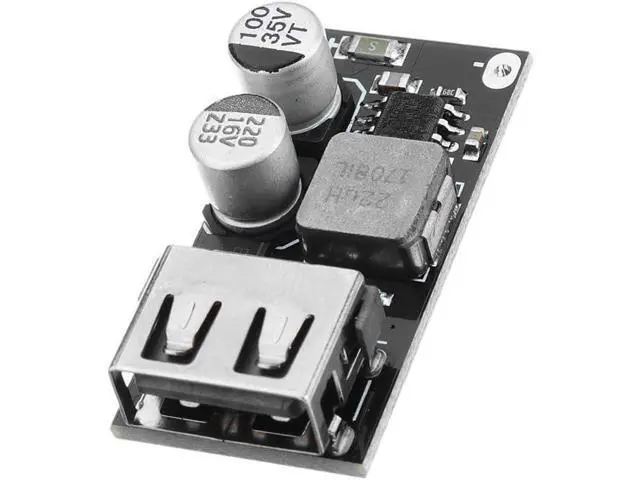 Alt view image 2 of 3 - 2PCS DC-DC Power Buck Module 6V-32V12V24V to QC3.0 Fast Charging Single USB Charging Converter Board