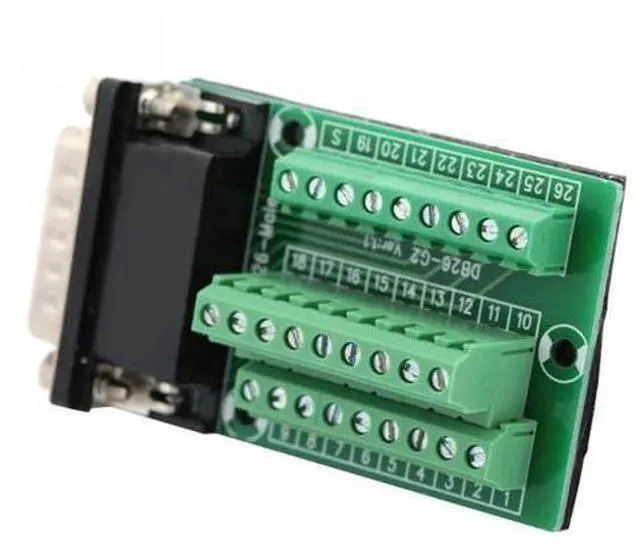 Main image of DB26 DB26-G2-01 Male Adapter to PCB Terminal Signals Module Breakout Board Connector