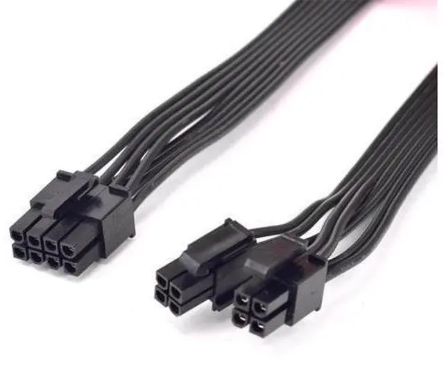 Alt view image 2 of 4 - CPU 8pin to 4+4pin Power supply Cable ATX 12V Durable P4 to P8 for Segotep GP900G 800W Full Modular