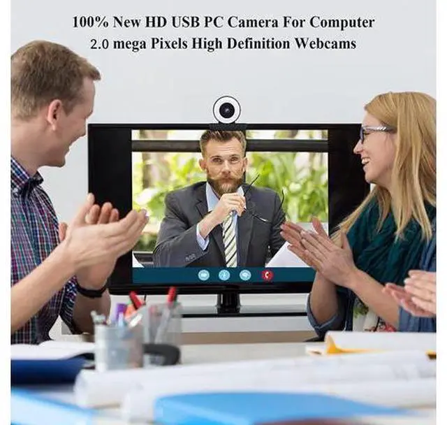 Alt view image 4 of 7 - Aibesy 1080P Full HD Webcam AF Web Camera Built in Adjustable Ring Light Auto Focus Microphone USB Computer Camera Plug and Play for PC Desktop Laptop Video Calling Conferencing Live