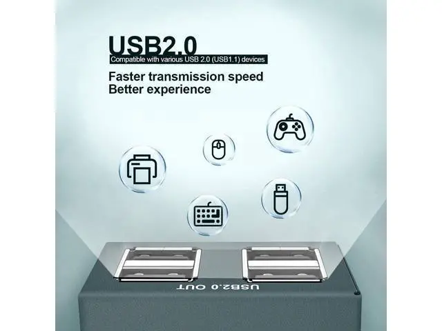 Alt view image 2 of 7 - USB Extender 165ft Kit with 4 USB 2.0 Hub, Over Single Ethernet Cat5e/6/7 Up to 165ft(50m), Plug and Play, No Driver Needed, USB RJ45 LAN Extension