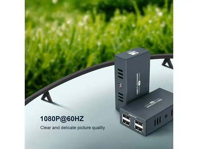Alt view image 6 of 7 - USB Extender 165ft Kit with 4 USB 2.0 Hub, Over Single Ethernet Cat5e/6/7 Up to 165ft(50m), Plug and Play, No Driver Needed, USB RJ45 LAN Extension