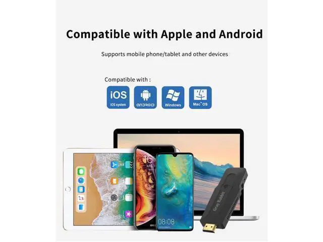 Alt view image 5 of 7 - HDMI Wireless Display Adapter. 1080P Mobile Screen Mirroring Receiver Dongle to TV/Projector Receiver Support iOS Android Mac iOS Windows