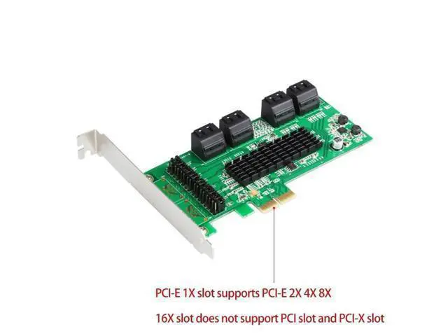 Alt view image 4 of 6 - 8 Port Sata 3 PCI Express Expansion Card PCI-E Sata Controller PCIe 1X to Sata III 6Gb Adapter Add On Cards For HDD SSD