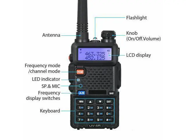 Alt view image 2 of 5 - Baofeng UV-5R VHF UHF Dual-Band Ham 5W Portable Two-way Radio Walkie Talkie