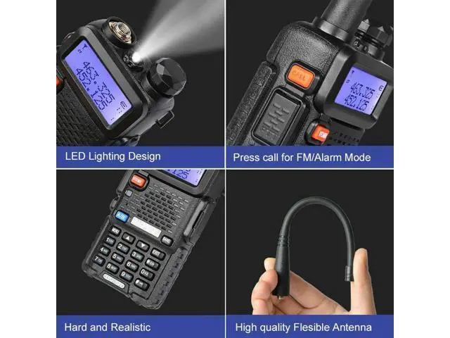 Alt view image 4 of 5 - Baofeng UV-5R VHF UHF Dual-Band Ham 5W Portable Two-way Radio Walkie Talkie