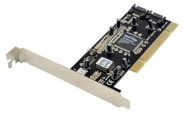 Main image of 100% PCI to SATA Card 1 Port eSATA 2 SATA Port raid adapter card Silicon Image SIL3112 Chipset