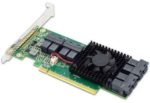 Main image of 8 Port U.2 to PCI Express x16 SFF-8639 NVMe SSD Adapter with SFF-8643 Mini-SAS HD 36 Pin Connector and PLX8749 chipset for Servers