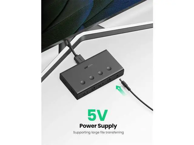 Alt view image 5 of 7 - UGREEN HDMI KVM Switch 4 in 1 Out 4K 60Hz USB Switcher Box Keyboard Mouse Printer Monitor Sharing Selector with USB Hub for Laptop Desktop PS4 Xbox One