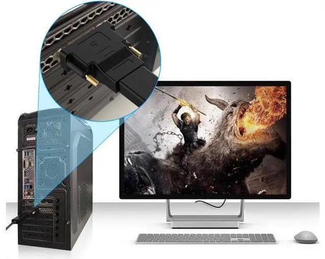 Alt view image 6 of 6 - DVI to HDMI Adapter 2-Pack Gold-Plated 1080P Male to Female Converter (Black)
