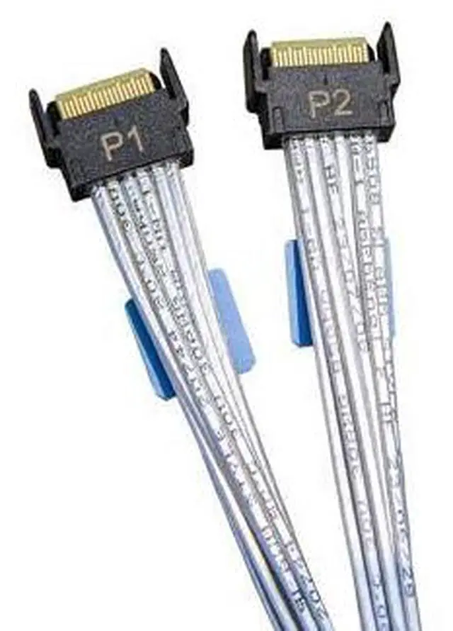Alt view image 3 of 7 - SlimSAS x8 to 2*MCIO x4,SFF-8654 74Pin to 2*SFF-TA-1016 38Pin,PCIe Gen5 Mini Cooledge IODouble Straight Cable 80CM(CBL-SAST-0953)