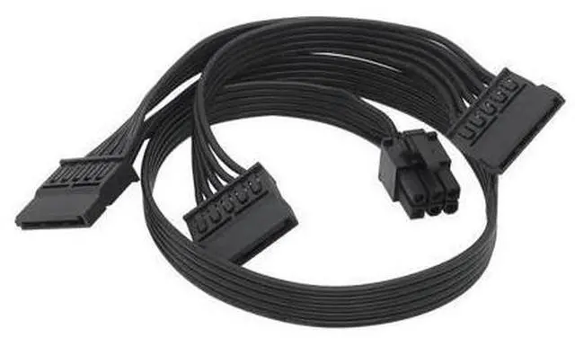 Alt view image 4 of 5 - SATA Module Hige Quality Power Cable 6Pin IDE to 3 x SATA Adapter Splitter Cable For Seasonic KM3 series ATX PSU