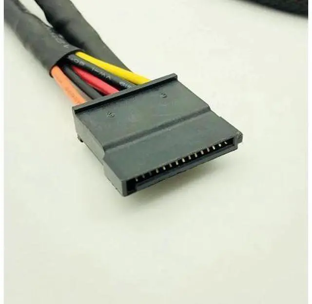 Alt view image 4 of 6 - Black Sleeved 5Pin to 3*SATA Modular Power Supply Cables Adapter PSU SATA Power Cable for OCZ ZT/GreatWall 88CM