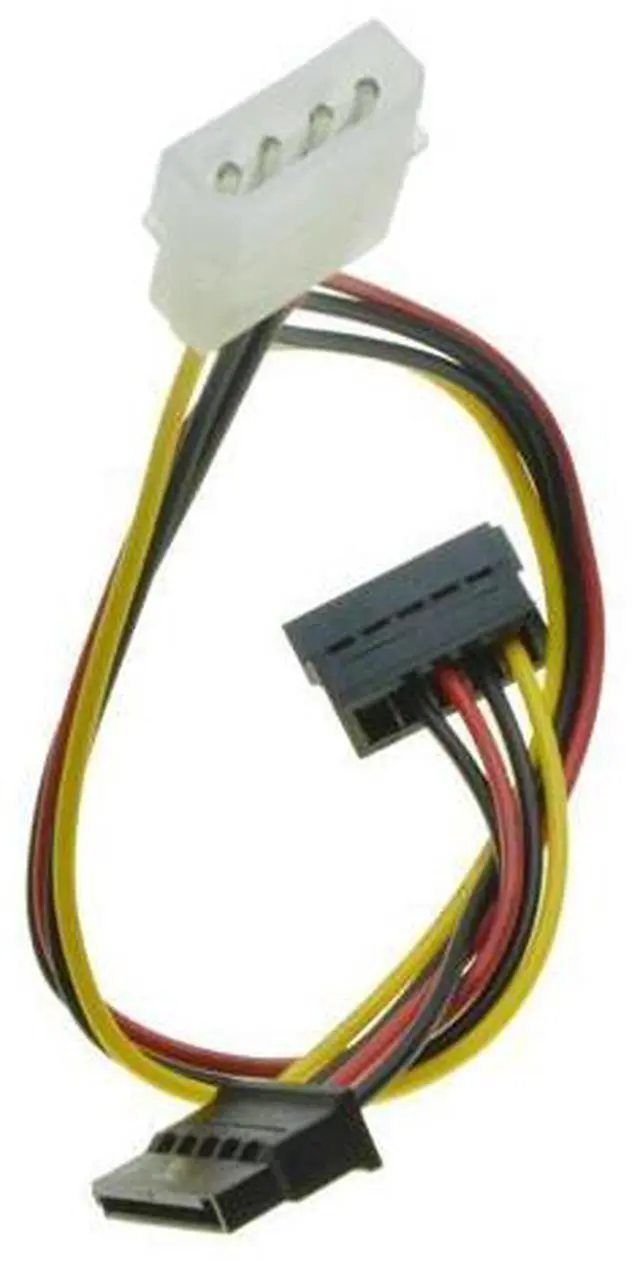 Alt view image 2 of 3 - 4Pin Molex Male 1 to 2 SATA Female Power Supply Extension Cable IDE Power Port to Dual 15 Pin SATA Y Splitter