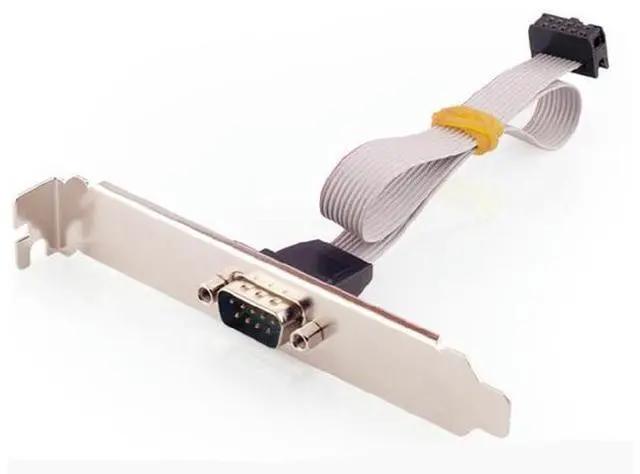 Main image of 10P to DB9 Serial Port Bracket MainBoard 10P to 9P RS232 DB9 Male Extension Line computer MotherBoard COM Extended line