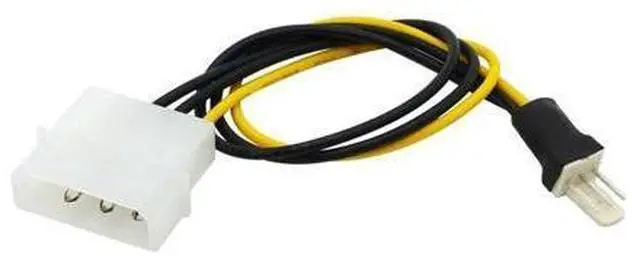 Main image of 2pcs 4Pin Molex Male to 3Pin Computer Fan Cooling Power Extension Cable IDE to 3 Pin Connector Power Cable HY1588