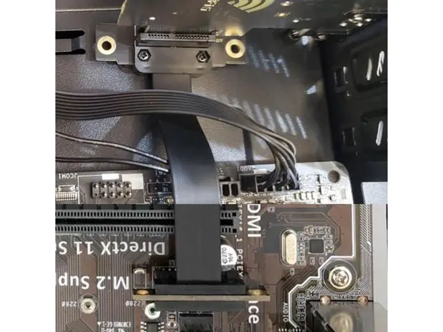 Alt view image 3 of 6 - PCIE X1 Riser Cable Dual 90 Degree PCIe X1 X1 Extension Cable 8Gb/s PCIE 1X Riser Card Line- 5cm