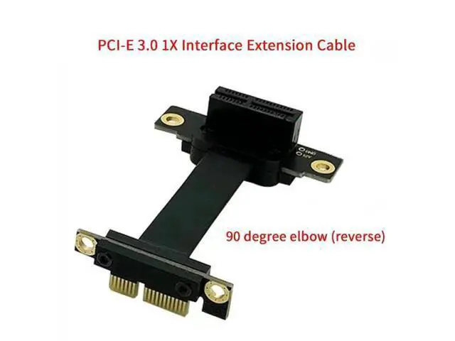 Alt view image 5 of 6 - PCIE X1 Riser Cable Dual 90 Degree PCIe X1 X1 Extension Cable 8Gb/s PCIE 1X Riser Card Line- 5cm