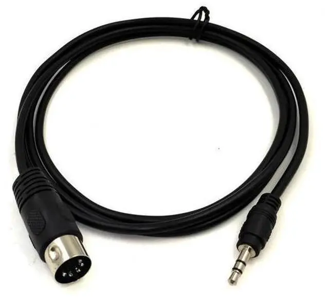 Main image of OIAGLH MIDI Cable, 1.5M/5Ft 5-Pin DIN Plugs Male to 3.5mm 1/8 inch TRS Male Jack Stereo Plug Converter Cable Audio Cable (DIN-3.5mm)