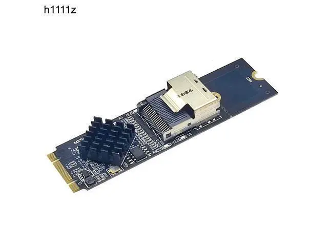 Alt view image 2 of 7 - M.2 NVME to Mini SAS SFF-8087 Expansion Card Support 4 Port SATA3.0 6Gbps HDD SSD SATA Controller SFF8087 to M2 NVME Adapter(Card with Cable)