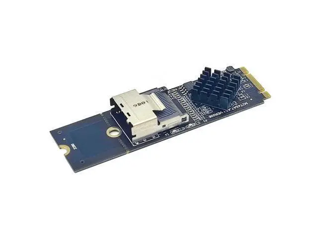 Alt view image 4 of 7 - M.2 NVME to Mini SAS SFF-8087 Expansion Card Support 4 Port SATA3.0 6Gbps HDD SSD SATA Controller SFF8087 to M2 NVME Adapter(Card with Cable)