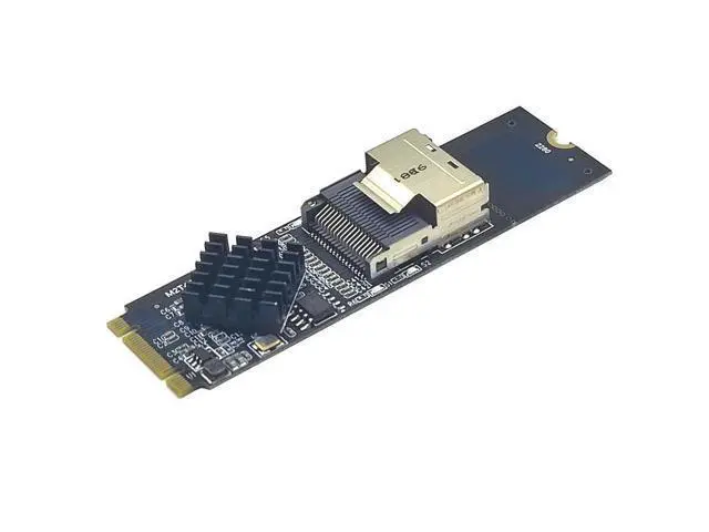 Alt view image 5 of 7 - M.2 NVME to Mini SAS SFF-8087 Expansion Card Support 4 Port SATA3.0 6Gbps HDD SSD SATA Controller SFF8087 to M2 NVME Adapter(Card with Cable)