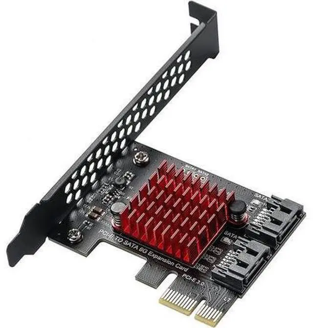 Main image of SATA PCI-E Adapter 2 Ports SATA 3.0 To Pcie X1 Expansion Adapter Card SATA PCI-E PCI Express Converter For BTC Mining