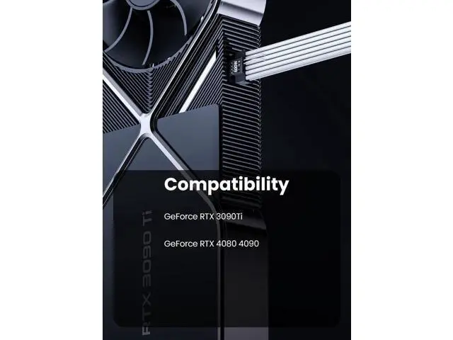 Alt view image 5 of 7 - PCI-e 5.0 Extension Cable 30cm/1ft 16 Pin(12+4) Male to PCIE 3x8Pin(6+2) Female Sleeved Extension Cable with 4 Cable Combs 12VHPWR 16AWG Cable Compatible for GPU RTX 3090Ti 4070Ti 4080 4090 White
