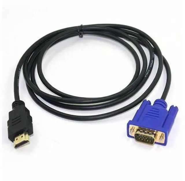 Main image of HDMI Gold Male to VGA 15 Pin 6FT Video Adapter Cable For HDTV DVD BOX Computers
