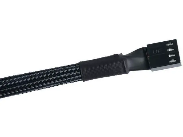 Alt view image 5 of 5 - PWM Fan Splitter Cable 4 Pin Black Sleeved Case Fan Splitter Cable 1 to 3 Converter Braided Y Splitter Computer PC Fan Extension Power Cable 10.5 Inches (1 Pack)