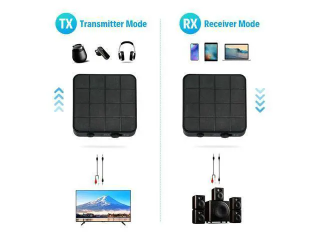 Alt view image 3 of 7 - 2 IN 1 Bluetooth 5.0 Transmitter Receiver Wireless Audio Aux 3.5mm Adapter USA