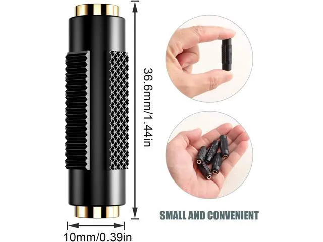 Alt view image 3 of 7 - 3.5 mm Female to Female Adapter 3.5mm Stereo Jack to 3.5mm Stereo Jack Adapter Connectors Stereo Coupler Female to Female Gold Plated -4pack