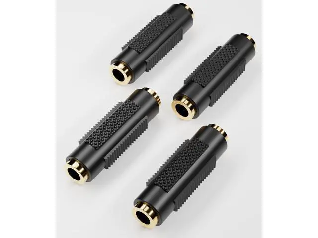 Alt view image 2 of 7 - 3.5 mm Female to Female Adapter 3.5mm Stereo Jack to 3.5mm Stereo Jack Adapter Connectors Stereo Coupler Female to Female Gold Plated -4pack