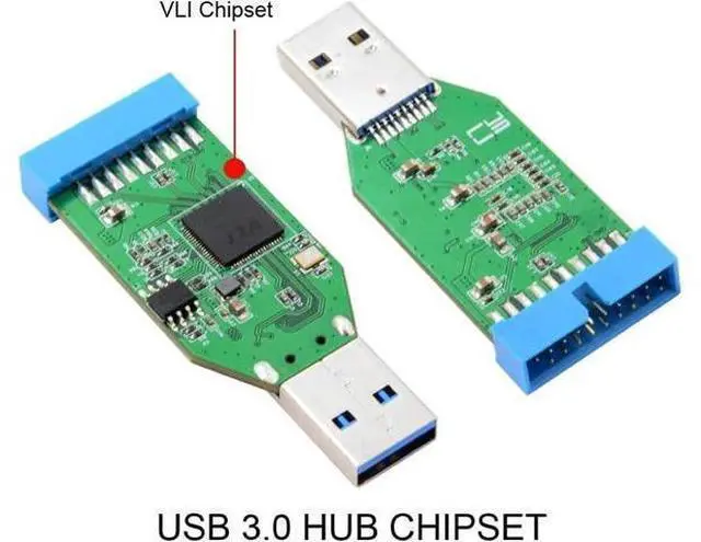 Alt view image 5 of 7 - USB 3.0 Type A Male to 20 Pin Female Motherboard Header Hub & 20 Pin Male to Dual USB3.0 Female Adapter