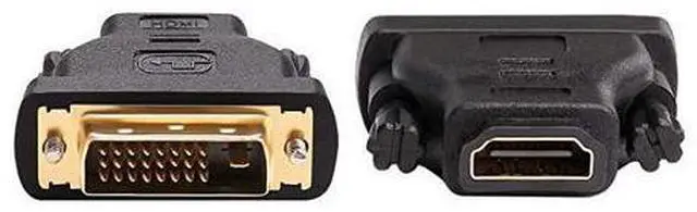 Alt view image 2 of 6 - DVI Male to HDMI Female Adapter Bi-Directional DVI-D Port Converter