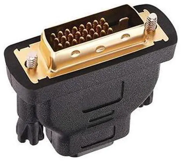 Alt view image 6 of 6 - DVI Male to HDMI Female Adapter Bi-Directional DVI-D Port Converter