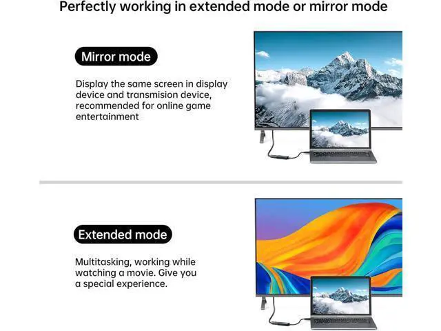 Alt view image 2 of 6 - USB 3.0 to HDMI Adapter USB 3.0 to HDMI Male to Female Adapter 1080P Compatible with Mac OS Windows 10/8.1/8/7 (Uni-Directional) 1 Pack