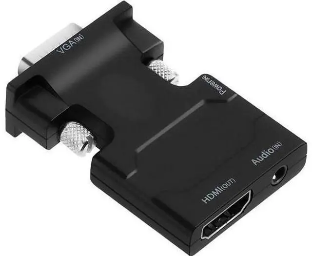 Main image of VGA to HDMI Adapter VGA to HDMI Video Converter Adapter VGA Male to Female HDMI with Audio for TV Computer Projector(Including Power and Audio Cable)