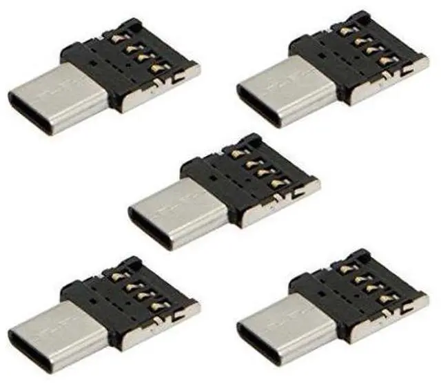 Main image of 5 PCS USB C OTG Adapter USB C Male to USB 2.0 Female Ultra Mini Size Connector Adapter