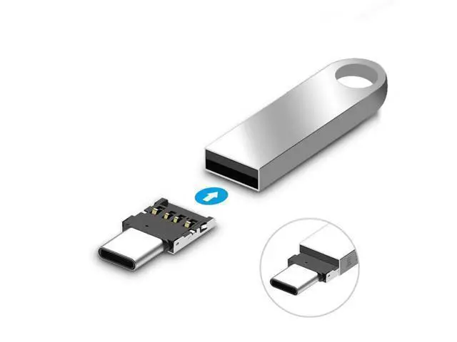 Alt view image 6 of 7 - 5 PCS USB C OTG Adapter USB C Male to USB 2.0 Female Ultra Mini Size Connector Adapter