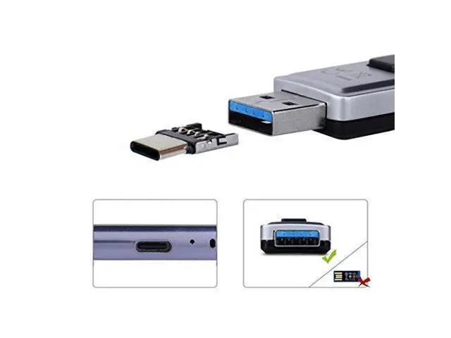 Alt view image 3 of 7 - 5 PCS USB C OTG Adapter USB C Male to USB 2.0 Female Ultra Mini Size Connector Adapter