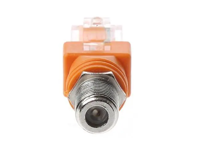 Alt view image 3 of 6 - F Female To RJ45 Male Coaxial Barrel Coupler Adapter RJ45 To RF Connector Converter