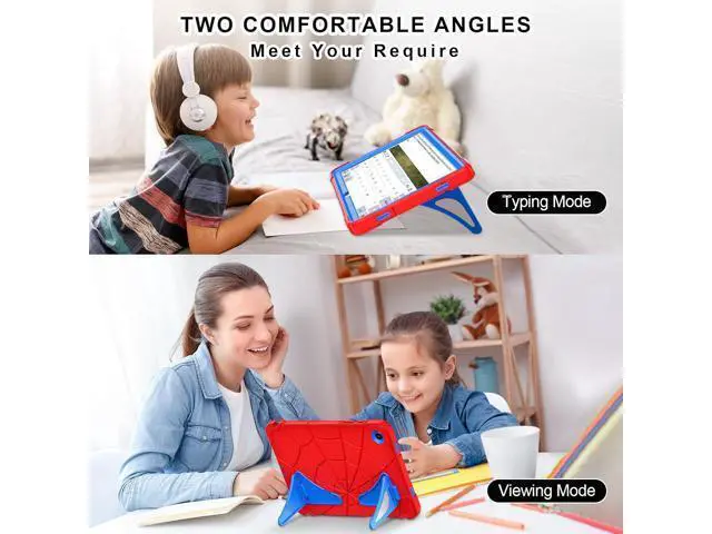 Alt view image 4 of 7 - Galaxy Tab A9 Plus Case Galaxy Tab A9 Plus 11 Case Kids 2023 Tablet Cases with Screen Protector Stand Thickned Cornor Impact Protection Tab A9+ Case 11 Inch, Blue Red