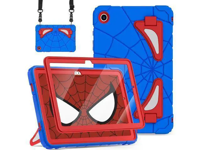 Alt view image 7 of 7 - Galaxy Tab A9 Plus Case Galaxy Tab A9 Plus 11 Case Kids 2023 Tablet Cases with Screen Protector Stand Thickned Cornor Impact Protection Tab A9+ Case 11 Inch, Blue Red